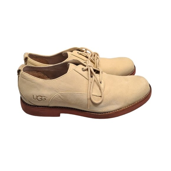 UGG Shoes Mens Size 10 Tan Klayton Lace Up Oxford Classic Preppy - Picture 3 of 13